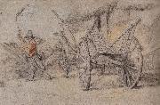 Peter Paul Rubens, Peasant thresh vale beside the board
